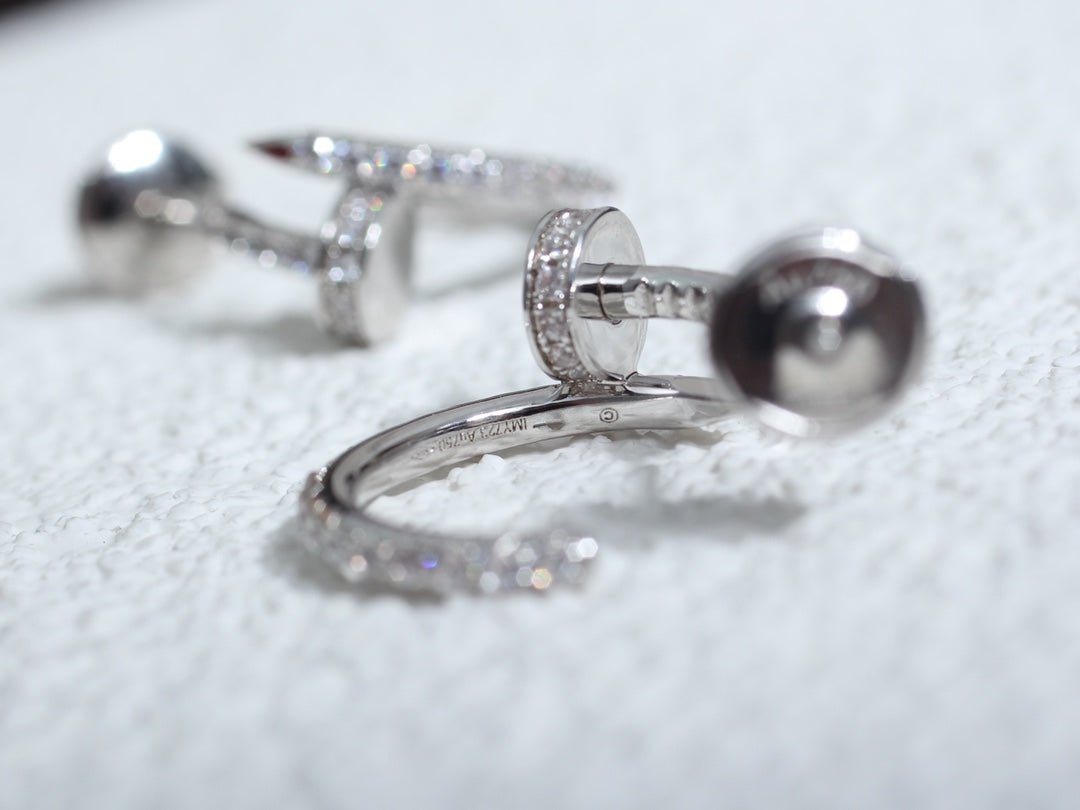 [Lucky Star]JUSTE EARRINGS 12.75MM SILVER DIAMOND