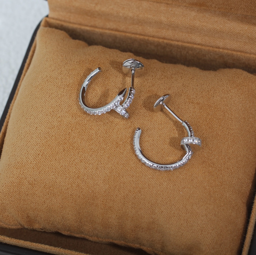 [Lucky Star]JUSTE EARRINGS 12.75MM SILVER DIAMOND