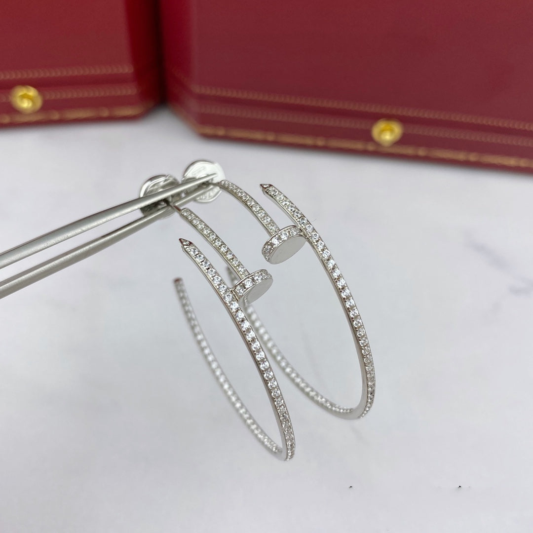 [Lucky Star]JUSTE EARRINGS FULL DIAMONDS 1.8MM