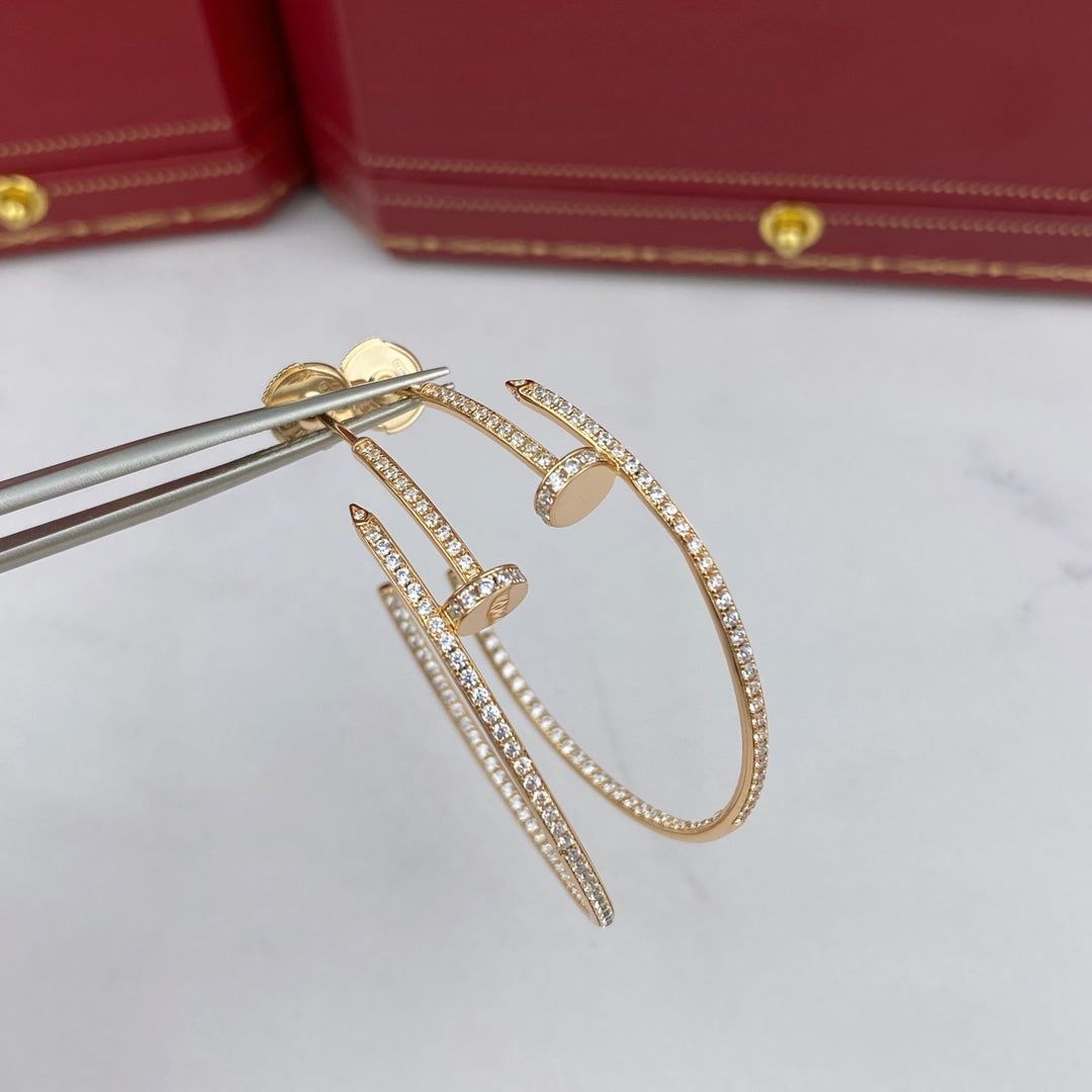 [Lucky Star]JUSTE EARRINGS FULL DIAMONDS 1.8MM