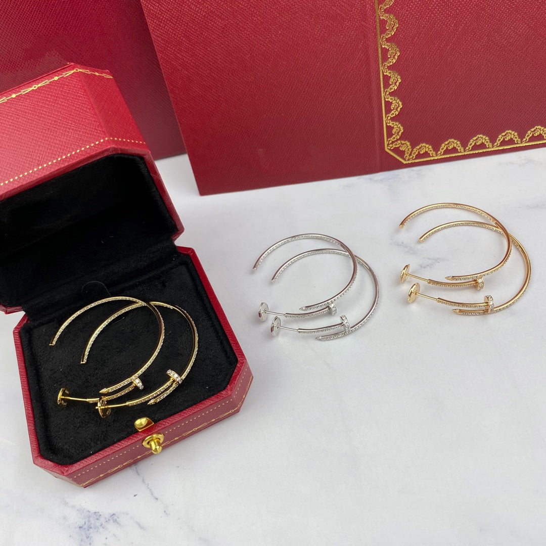 [Lucky Star]JUSTE EARRINGS FULL DIAMONDS 1.8MM
