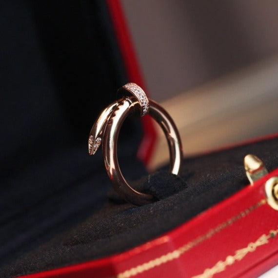[Lucky Star]JUSTE RING 2.65MM PINK GOLD DIAMOND