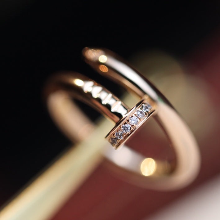 [Lucky Star]JUSTE RING 2.65MM PINK GOLD DIAMOND