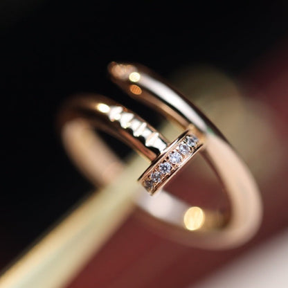 [Lucky Star]JUSTE RING 2.65MM PINK GOLD DIAMOND