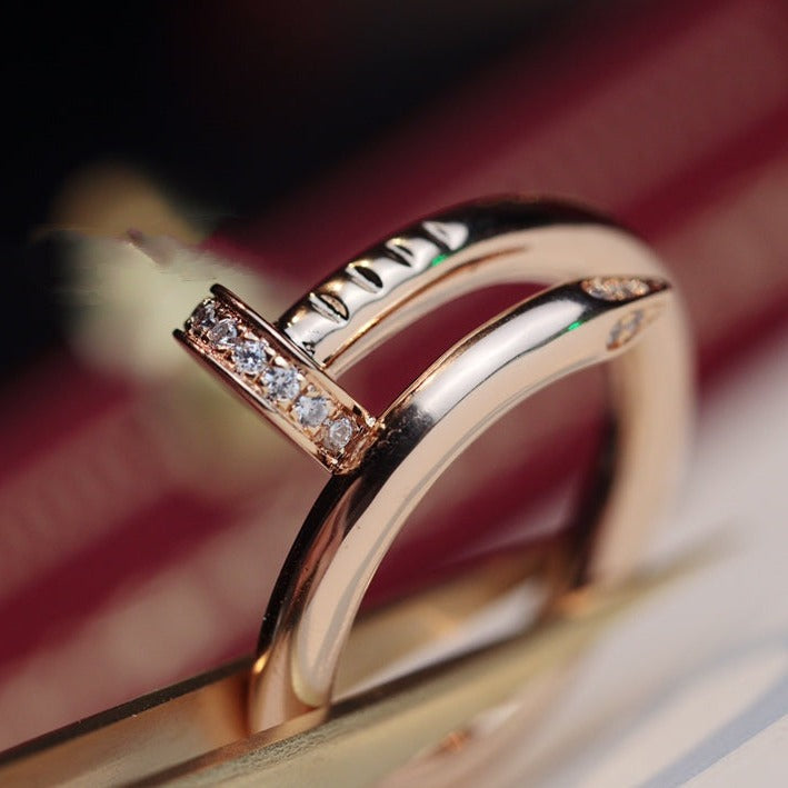 [Lucky Star]JUSTE RING 2.65MM PINK GOLD DIAMOND