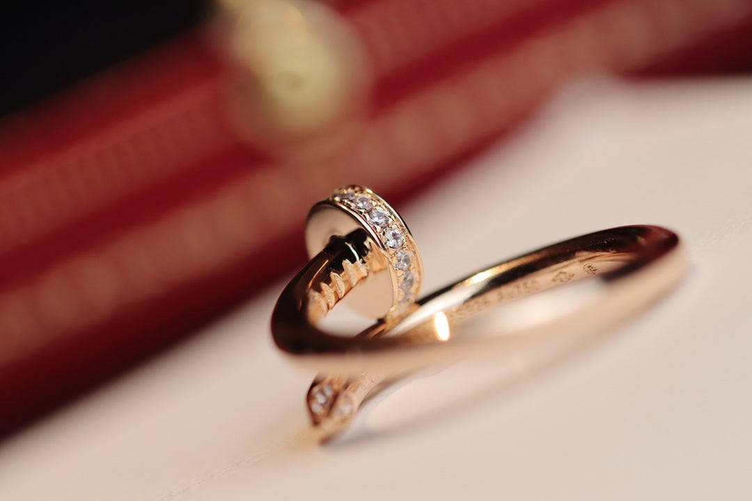[Lucky Star]JUSTE RING 2.65MM PINK GOLD DIAMOND