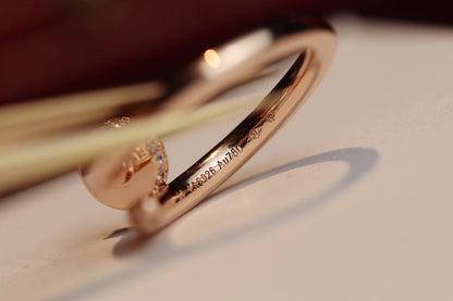 [Lucky Star]JUSTE RING 2.65MM PINK GOLD DIAMOND
