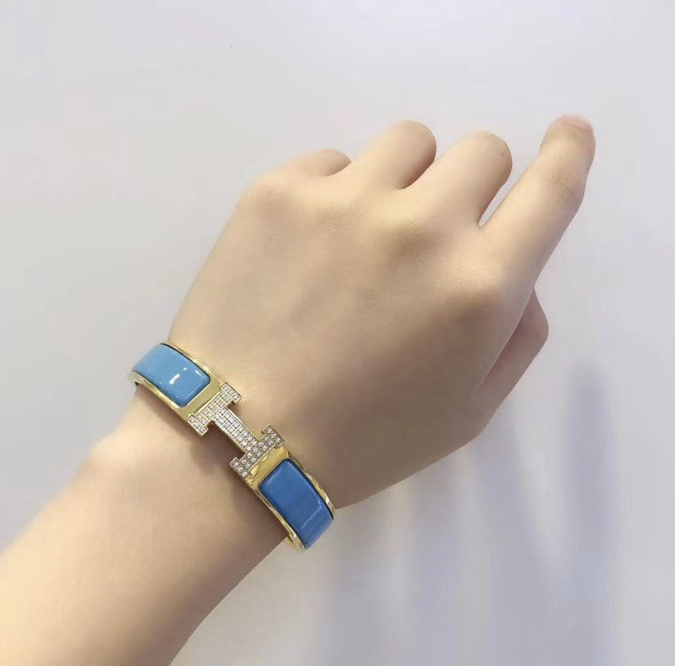 [Lucky Star]H CLOUD BLUE BRACELET GOLD DIAMOND