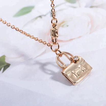 [Lucky Star]AMULETTE PEDANT ROSE GOLD NECKLACE