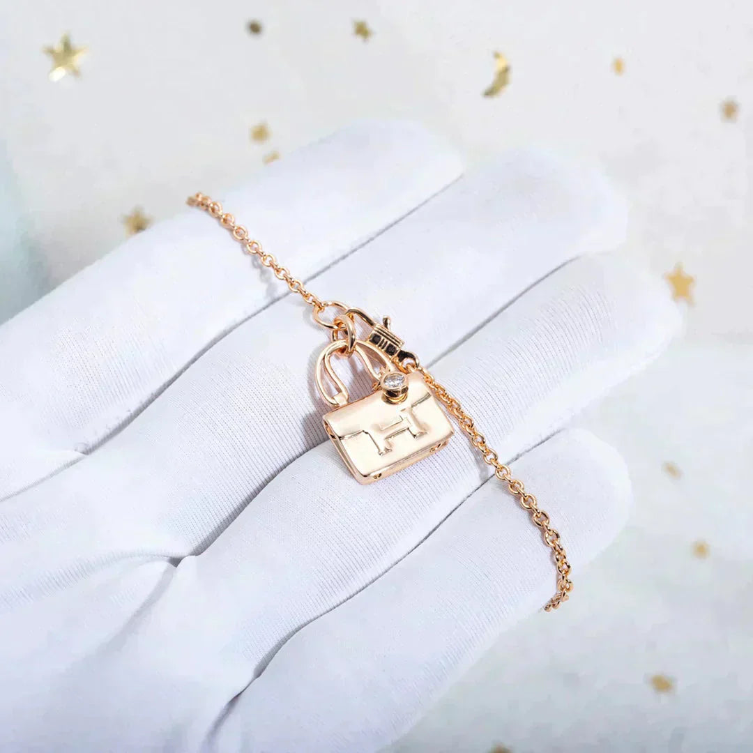 [Lucky Star]AMULETTE PEDANT ROSE GOLD NECKLACE