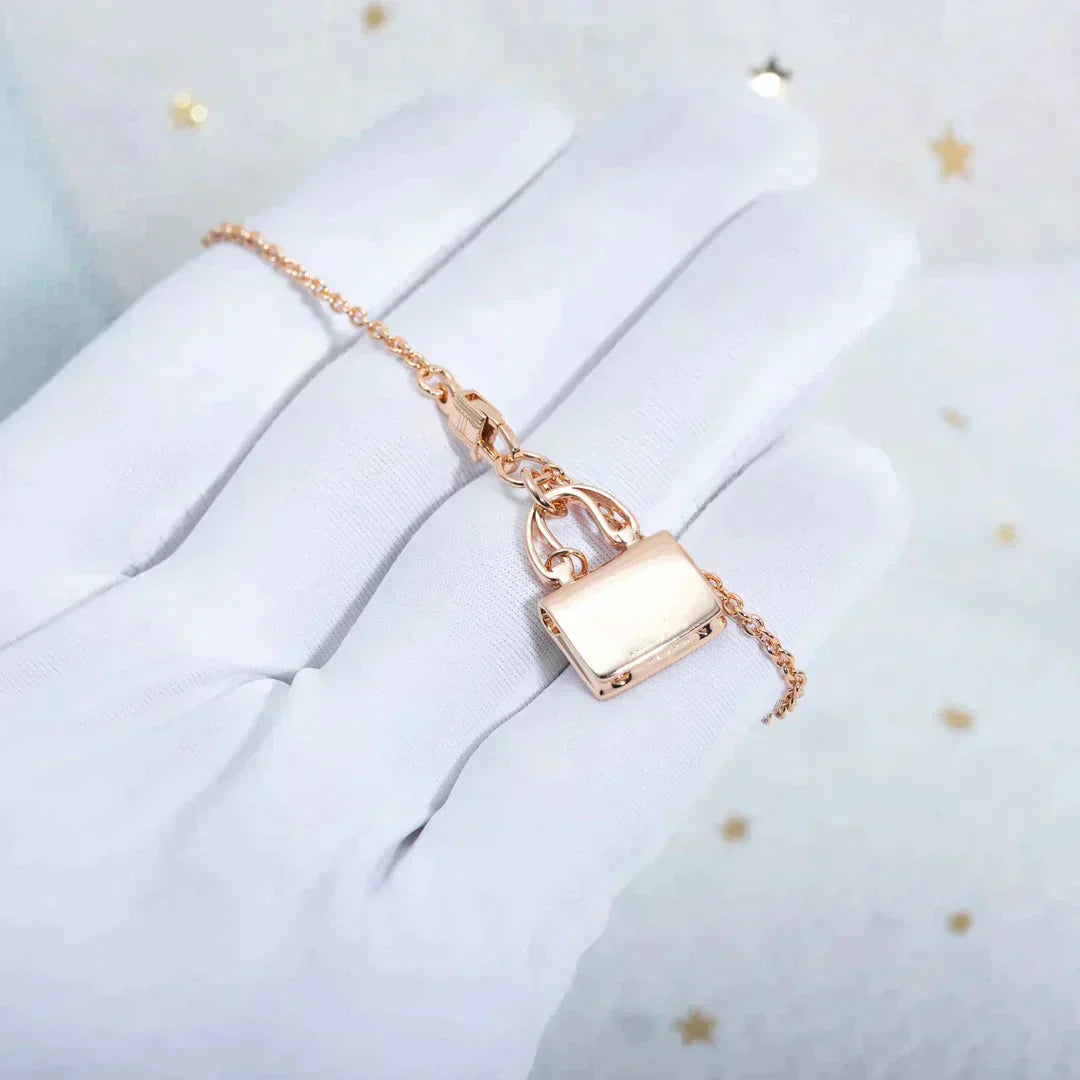 [Lucky Star]AMULETTE PEDANT ROSE GOLD NECKLACE