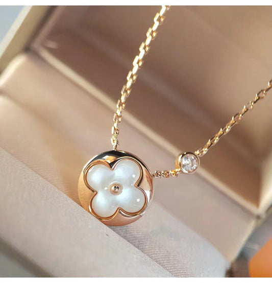 [Lucky Star]SUN MOP GOLD 1 DIAMOND NECKLACE