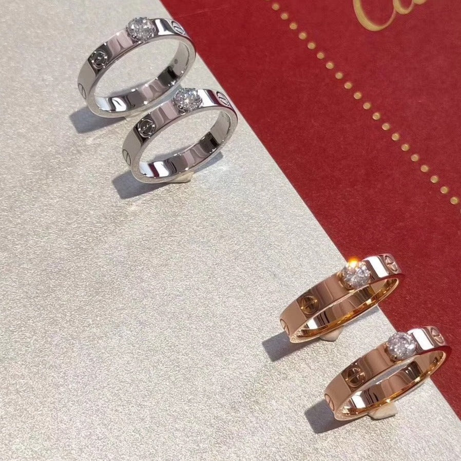 [Lucky Star]LOVE RING 3.6MM 1 BIG DIAMOND