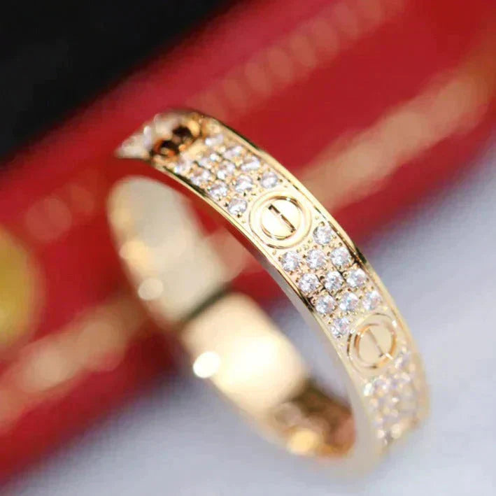 [Lucky Star]LOVE RING 3.6MM DIAMOND PAVED