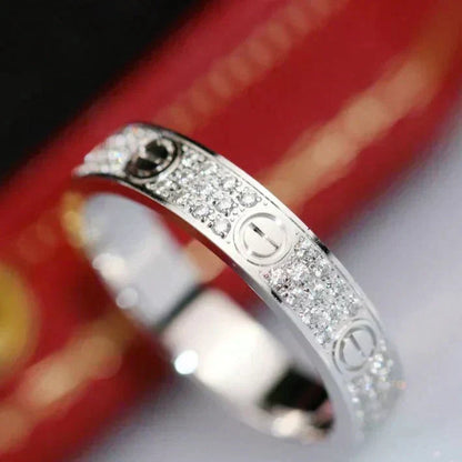 [Lucky Star]LOVE RING 3.6MM DIAMOND PAVED