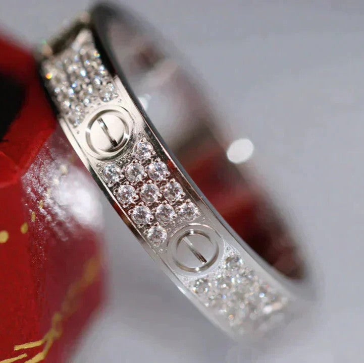 [Lucky Star]LOVE RING 3.6MM DIAMOND PAVED