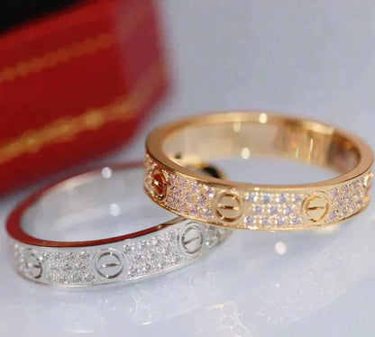 [Lucky Star]LOVE RING 3.6MM DIAMOND PAVED