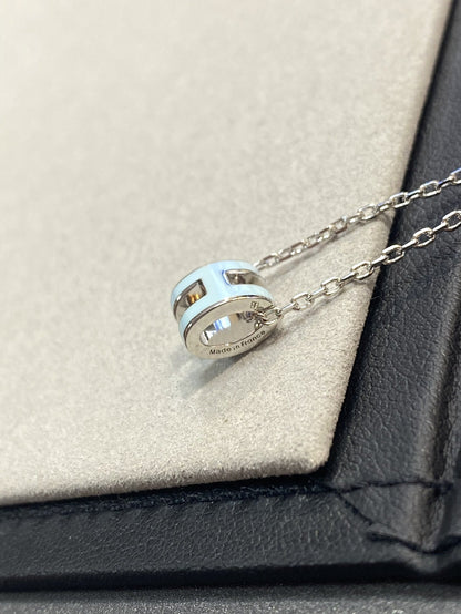 [Lucky Star]POP H LIGHT BLUE NECKLACE