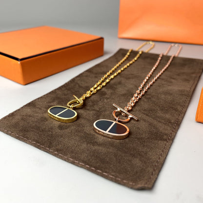 [Lucky Star]CHAINE VERSO BLACK CERAMIC NECKLACE