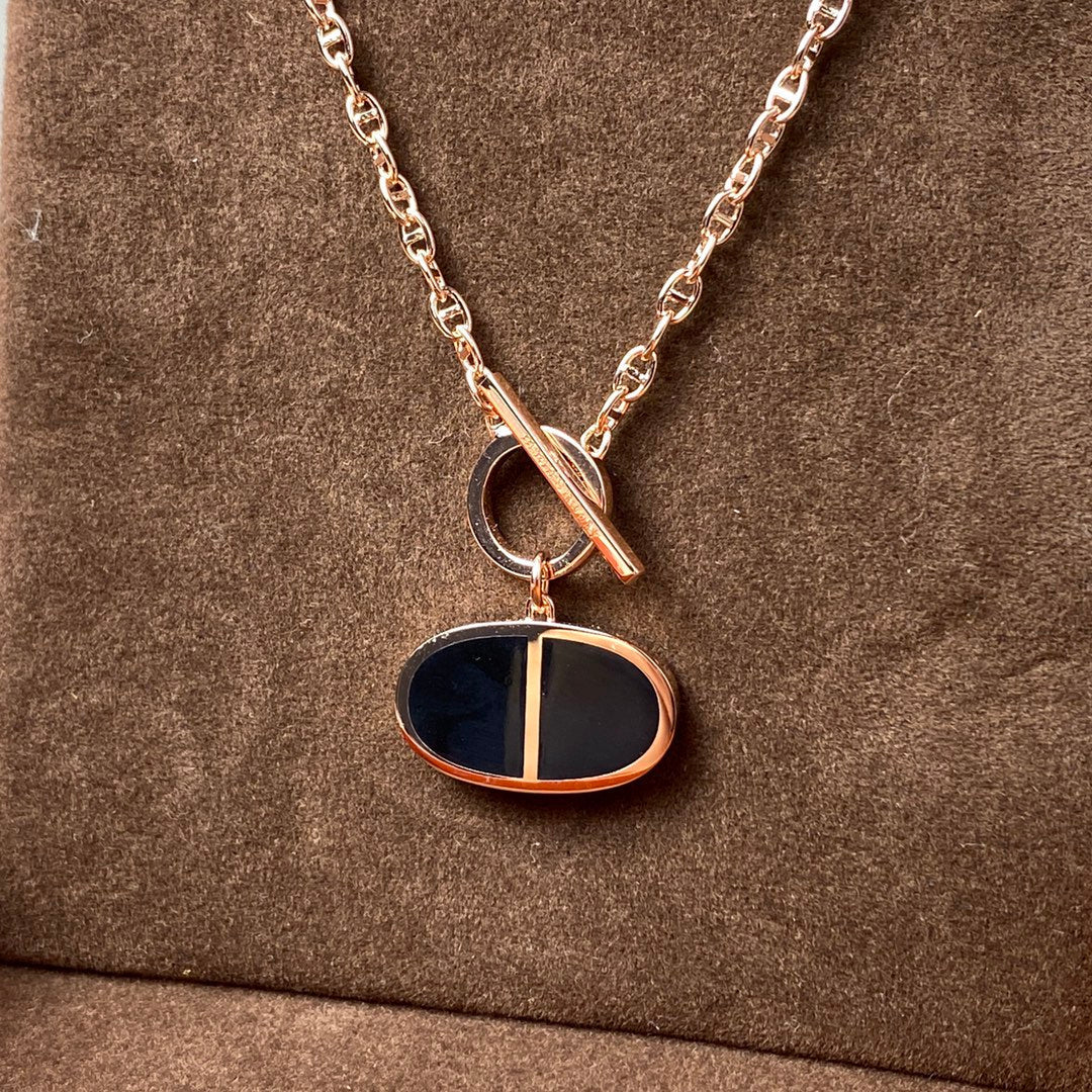 [Lucky Star]CHAINE VERSO BLACK CERAMIC NECKLACE