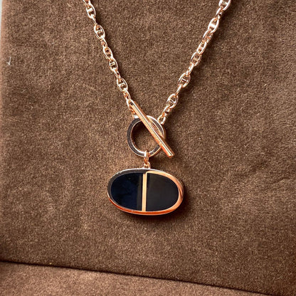 [Lucky Star]CHAINE VERSO BLACK CERAMIC NECKLACE