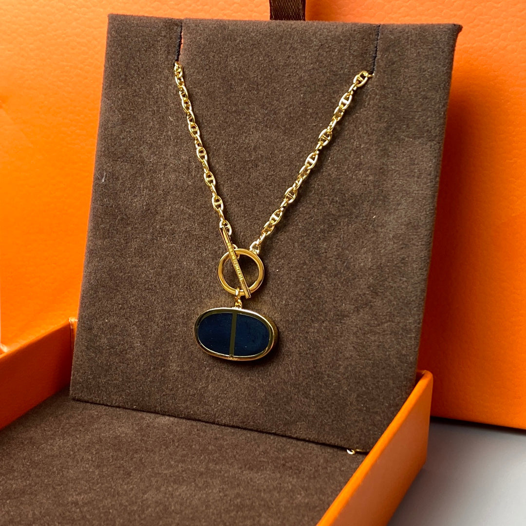 [Lucky Star]CHAINE VERSO BLACK CERAMIC NECKLACE