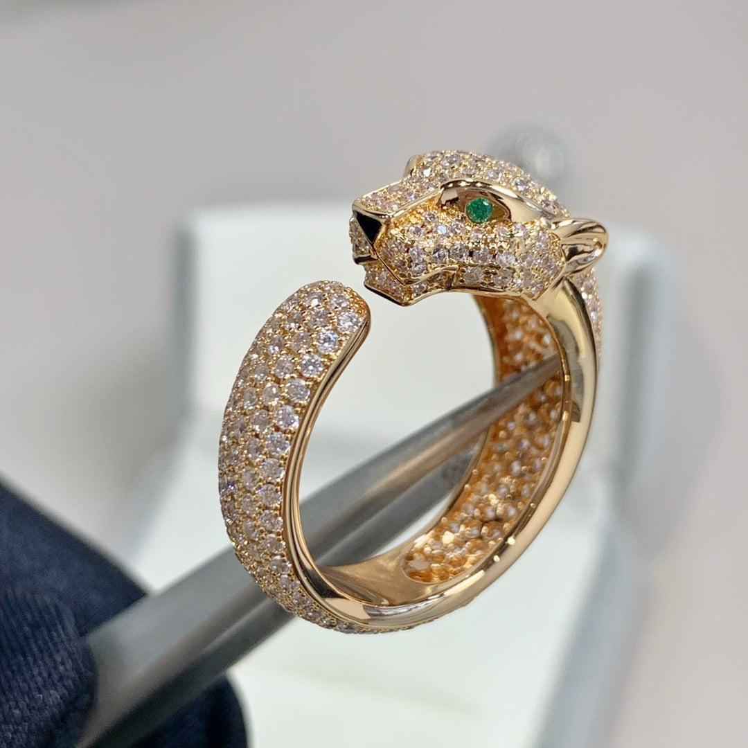 [Lucky Star]PANTHERE PINK GOLD DIAMOND RING