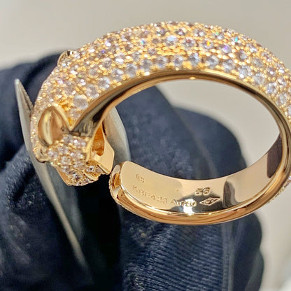 [Lucky Star]PANTHERE PINK GOLD DIAMOND RING