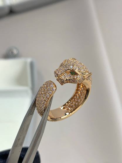 [Lucky Star]PANTHERE PINK GOLD DIAMOND RING