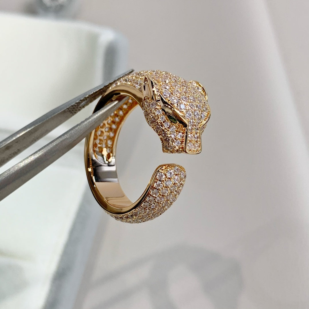 [Lucky Star]PANTHERE PINK GOLD DIAMOND RING