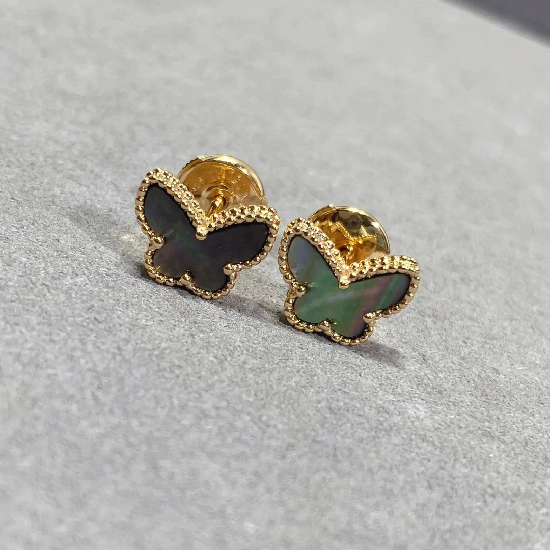 [Lucky Star]BUTTERFLY DARK MOP  EARRINGS