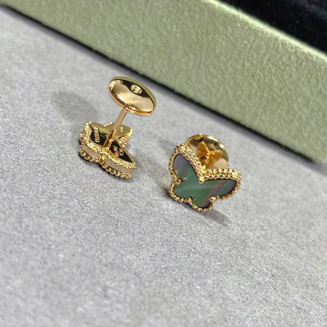 [Lucky Star]BUTTERFLY DARK MOP  EARRINGS