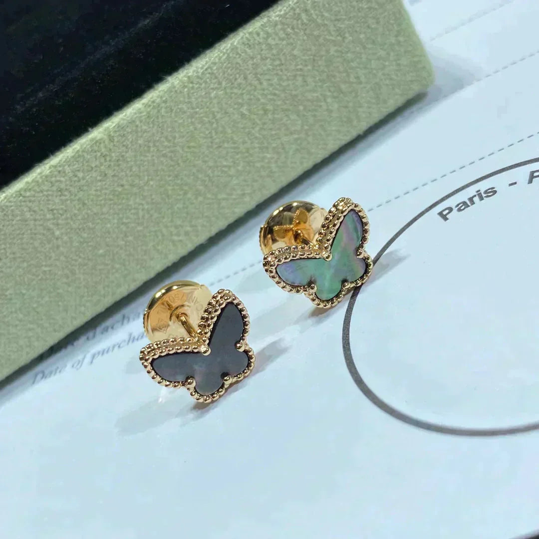 [Lucky Star]BUTTERFLY DARK MOP  EARRINGS