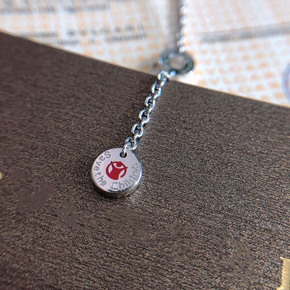 [Lucky Star]ZERO 1 BLACK CERAMIC SILVER NECKLACE