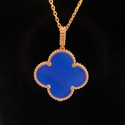 [Lucky Star]CLOVER 25MM NECKLACE TURQUOISE ROSE GOLD