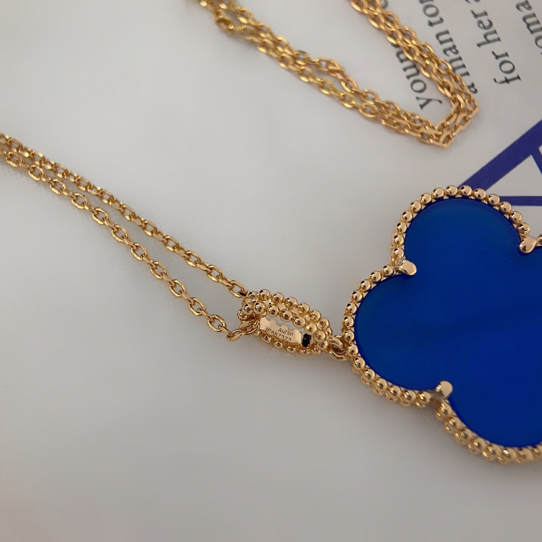 [Lucky Star]CLOVER 25MM NECKLACE TURQUOISE ROSE GOLD