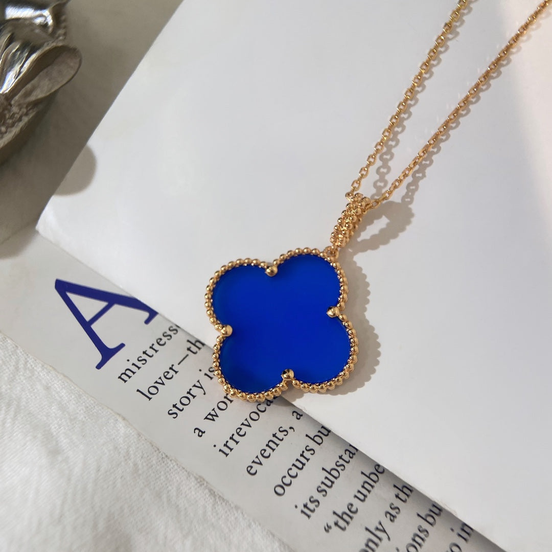 [Lucky Star]CLOVER 25MM NECKLACE TURQUOISE ROSE GOLD