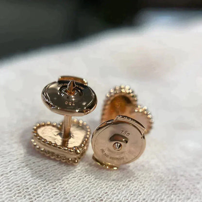[Lucky Star]HEART CARNELIAN STUD EARRINGS