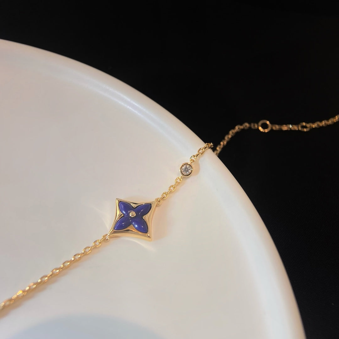 [Lucky Star]COLOR STAR PINK GOLD DIAMOND BRACELET