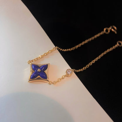 [Lucky Star]COLOR STAR PINK GOLD DIAMOND BRACELET