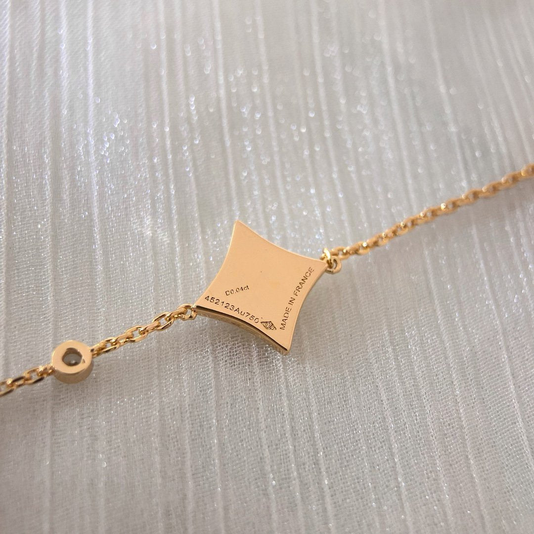 [Lucky Star]COLOR STAR PINK GOLD DIAMOND BRACELET