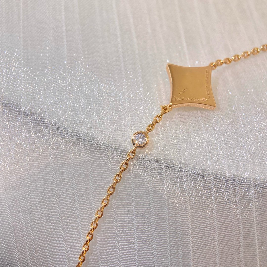 [Lucky Star]COLOR STAR PINK GOLD DIAMOND BRACELET