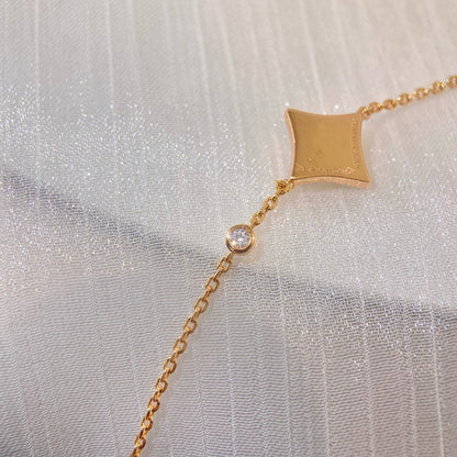 [Lucky Star]COLOR STAR PINK GOLD DIAMOND BRACELET