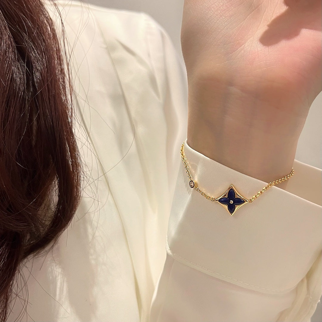 [Lucky Star]COLOR STAR PINK GOLD DIAMOND BRACELET