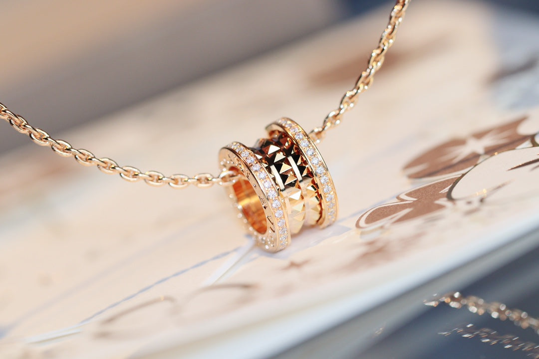 [Lucky Star]ZERO 1 ROCK PEDANT PINK GOLD NECKLACE