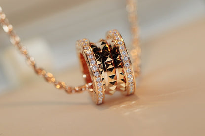 [Lucky Star]ZERO 1 ROCK PEDANT PINK GOLD NECKLACE
