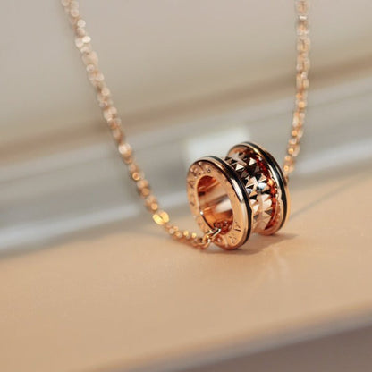 [Lucky Star]ZERO 1 ROCK PEDANT PINK GOLD BLACK NECKLACE