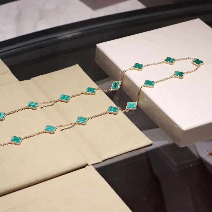 [Lucky Star]CLOVER 20 MOTIFS MALACHITE GOLD