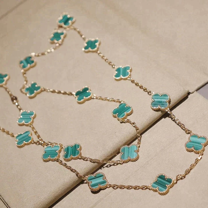 [Lucky Star]CLOVER 20 MOTIFS MALACHITE GOLD