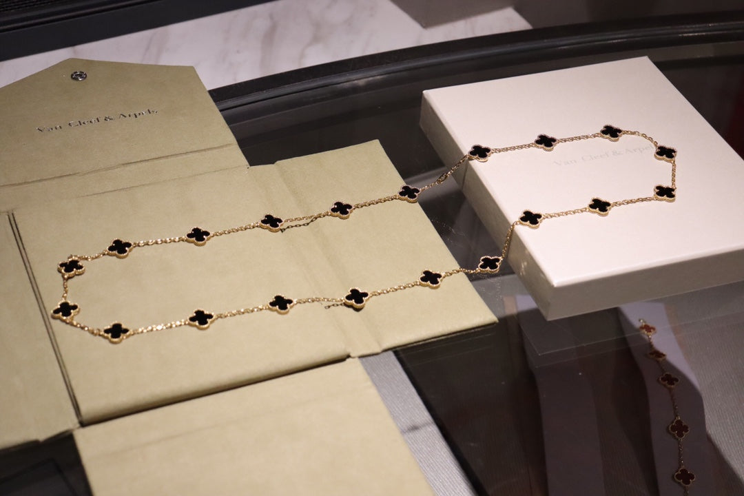 [Lucky Star]CLOVER 20 MOTIFS ONYX ROSE GOLD